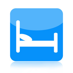 Hotel, hostel or bedroom icon