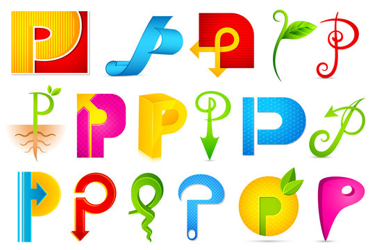 Different Icon with alphabet P