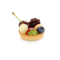 Small cake with fruits
