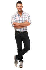 handsome man isolated on white