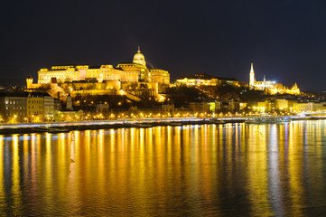 Budapest, Hungary, at night