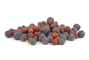 Herbs: small pile of dried red juniper and high juniper berries