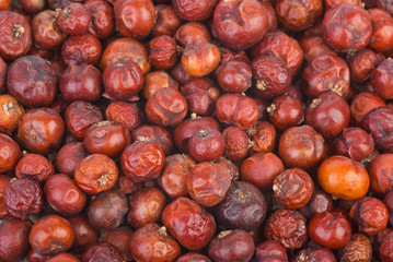 Dried red juniper (Juniperus oxycedrus) berries