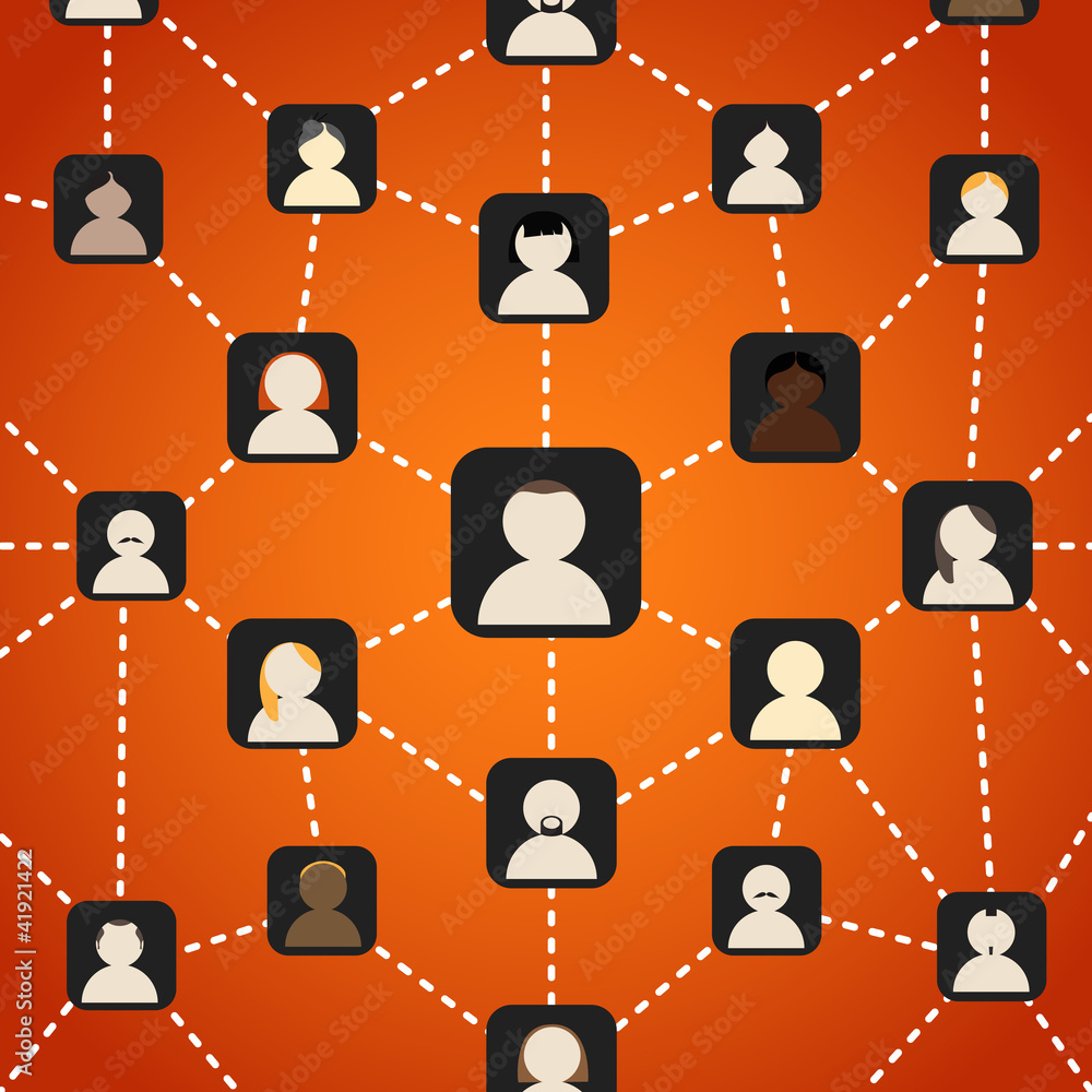Poster scheme of social network