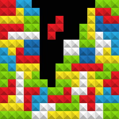 Abstract background of the color game figures