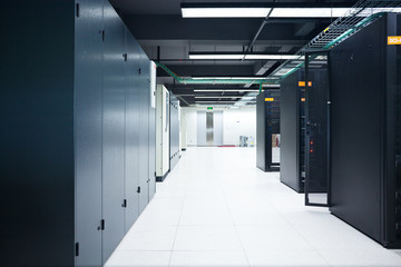 Server rack cluster in a data center