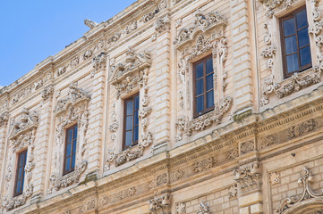 Fototapeta na wymiar Celestines' palace. Lecce. Puglia. Italy.