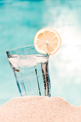 Refeshing drink on the beach