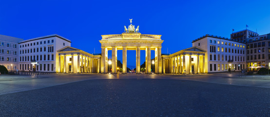 panorama brandenburg gate berlin - obrazy, fototapety, plakaty
