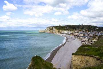 Etretat on the Upper Normandy coast in the North of France
