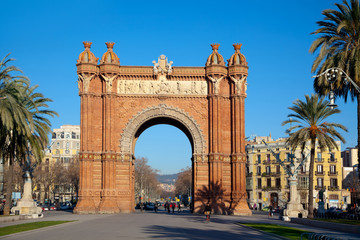 Fototapeta na wymiar Barcelona Triumph Arch of Triumph Arch