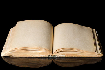 The old books on black