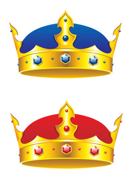King crown with gems and embellishments