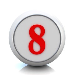 3d button with number
