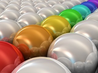 3d rainbow balls
