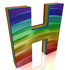 3d letter from rainbow alphabet