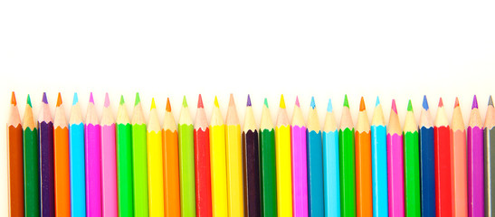Color pencils isolated on white