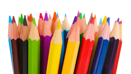 Color pencils isolated on white