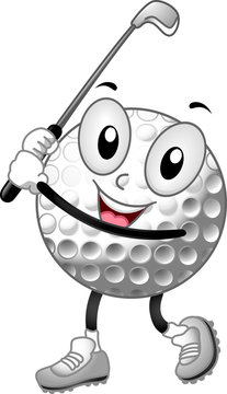 recommend clip art: Golf Ball Mascot