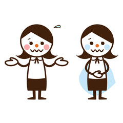 お手上げ　体調不良　女の子