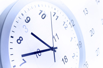 Time management clock and calendar