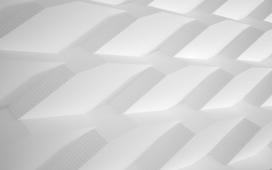 Fototapeta premium The building of the continuous march of white stairs