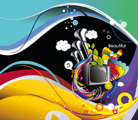 ilustracion abstracta en vector