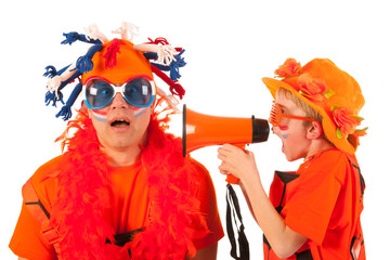 Dutch orange soccer supporters