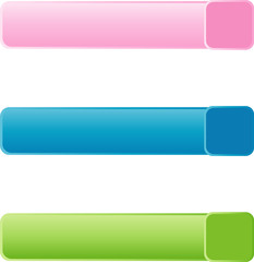 Fototapeta premium Collection of glossy buttons. Vector illustration.
