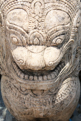 Stone lion statue, Thailand.