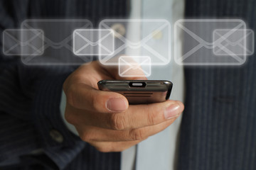 Touch screen mobile phone and buttons e-mail