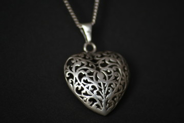 Silver heart pendant