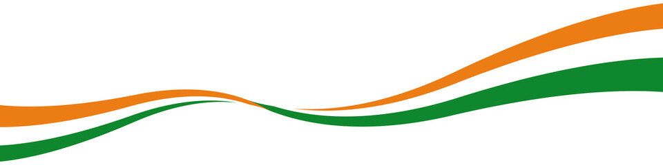 Schwung Welle Linie Nationalfarben Indien Indisch mit QXP9 Datei - obrazy, fototapety, plakaty