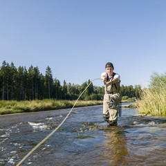 Angler bei der Arbeit