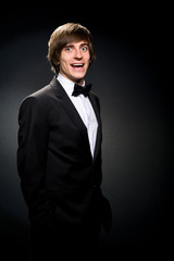 Fototapeta premium a man with a surprised face