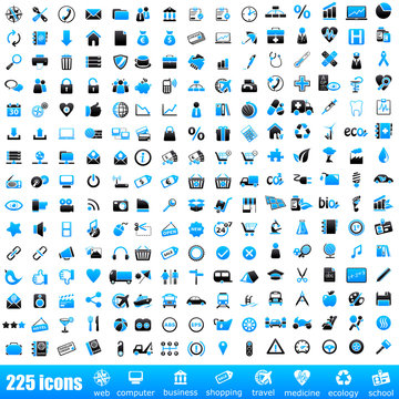 225 blue icons