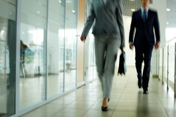 Fototapeta premium Walking down corridor