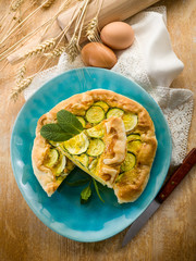 quiche with eggs and zucchinis