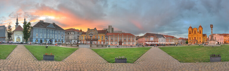 Union Square panorama,Timisoara