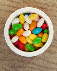 Jelly beans in round box