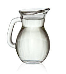 Full glass jug isolated