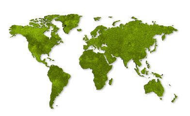 ecology world map, grass design