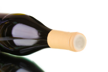 Bottle of great wine isolated on white