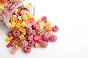 Küchenrückwand glas motiv Süßigkeiten Ausgeschüttete Süßigkeiten