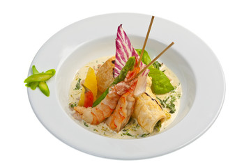 Salad with shrimp
