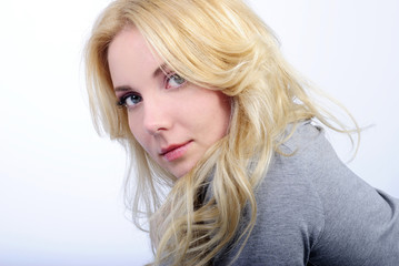 Naklejka premium beautiful girl blonde