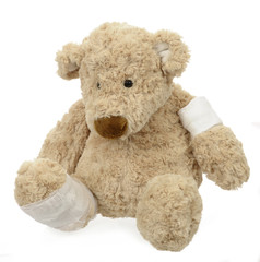 wounded teddy bear