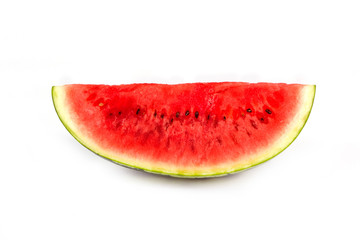 Slice of watermelon on white