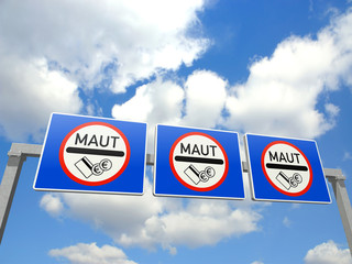 Schilder Autobahnmaut