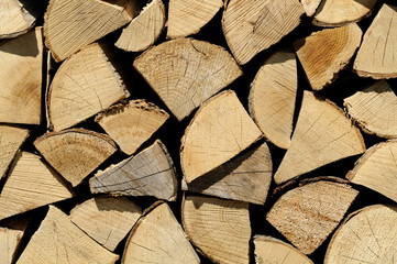 Gestapeltes Holz